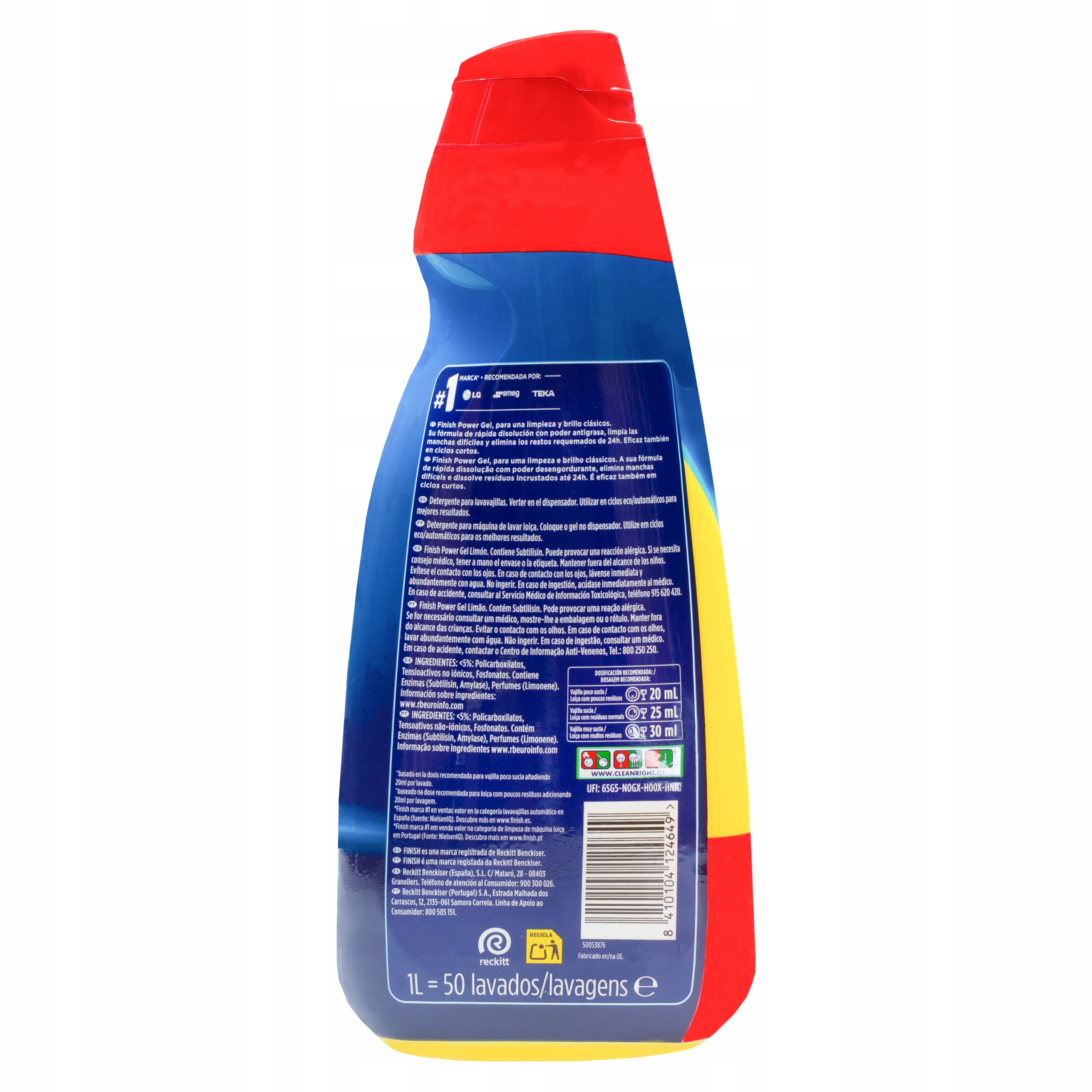 Finish All-in-1 Power Max żel do zmywarki Lemon 1l - obrazek 10