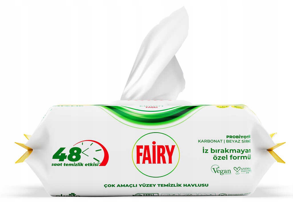 Chusteczki czyszczące uniwersalne Fairy Lemon 100 szt. - cytrynowe - obrazek 2