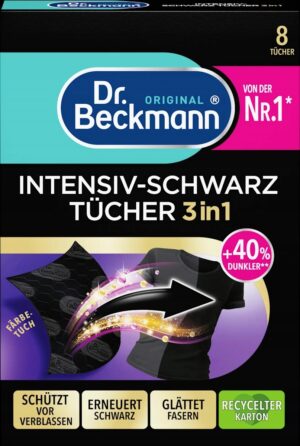 Dr. Beckmann chusteczki do czarnych tkanin 8 szt