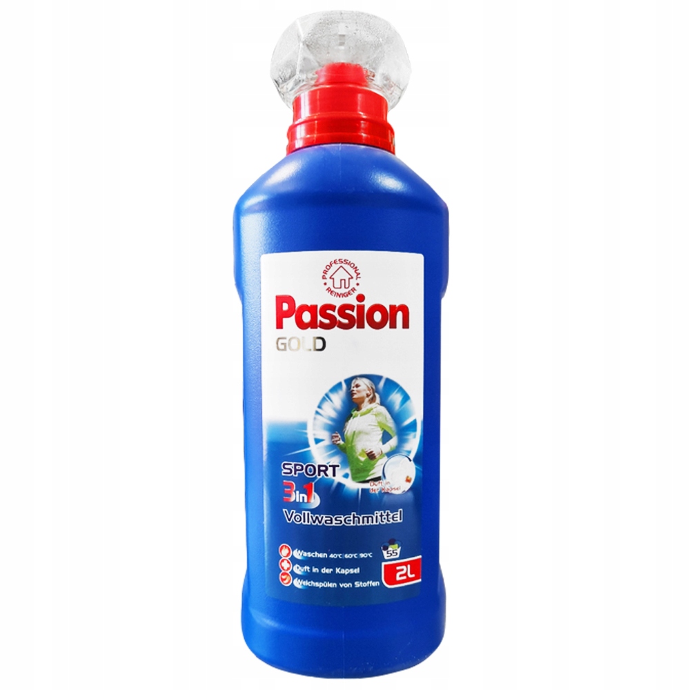 Żel do Prania Uniwersalny Ubrań Tkanin Passion Gold 3w1 55 Prań 2 l - obrazek 6
