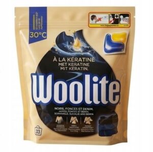 Kapsułki do prania Woolite Denim tkaniny ciemne z keratyną 33 szt
