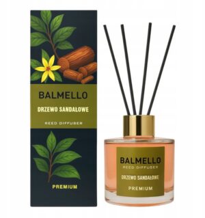 Zapach do domu DRZEWO SANDAŁOWE BALMELLO patyczki PREMIUM 120 ml