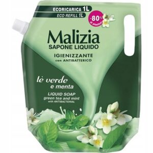 Malizia mydło w płynie Zielona herbata & Mięta zapas 1l