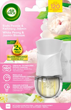 Air Wick wtyczka elektryczna + wkład biała peonia kwitnący jaśmin 19ml