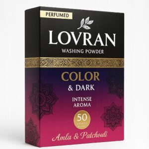 Lovran proszek do prania tkanin kolorowych i czarnych Amla&Patchouli