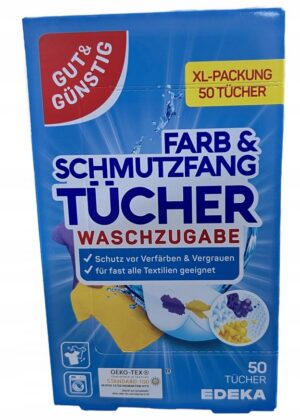 G&G chusteczki do prania wyłapujące kolor brud XL 50 szt