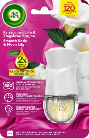 Air Wick wtyczka elektryczna + wkład księżycowa lilia zmysłowa satyna 19ml