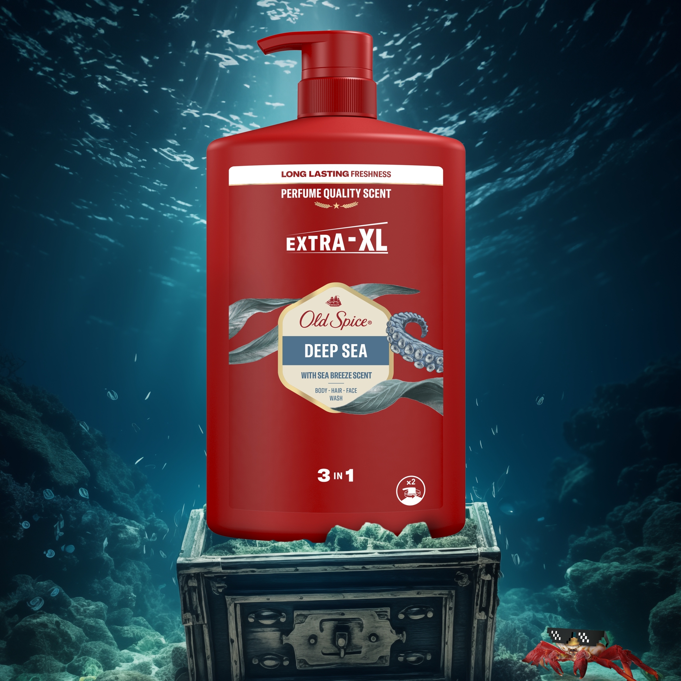 Old Spice Deep Sea Żel pod prysznic i szampon 1000 ml - obrazek 5