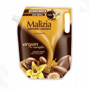Malizia mydło w płynie argan i wanilia zapas uzupełnienie 1000 ml