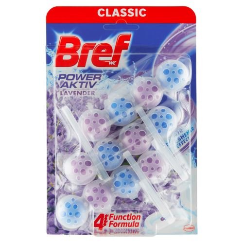 Bref WC Power Aktiv - Zawieszka do muszli WC o zapachu lawendy 3 x 50 g - obrazek 5