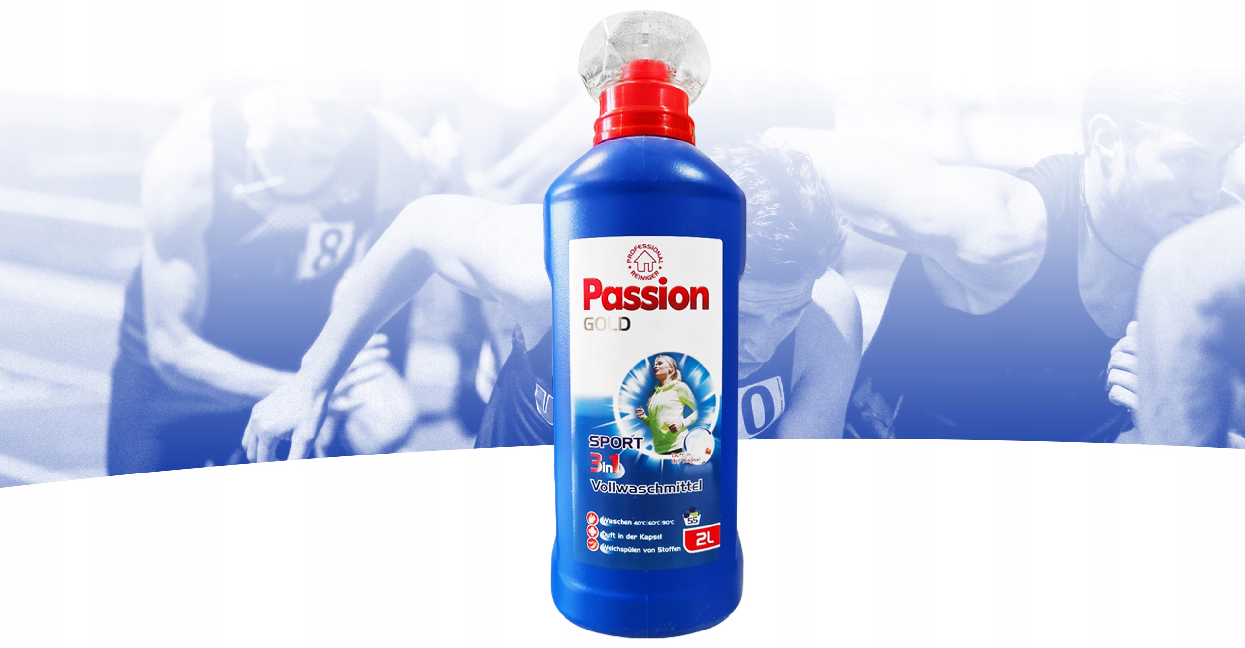 Żel do Prania Uniwersalny Ubrań Tkanin Passion Gold 3w1 55 Prań 2 l - obrazek 5