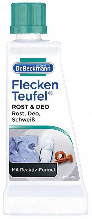 Odplamiacz precyzyjny w płynie Dr. Beckmann 50ml Rdza i Dezodorant pot