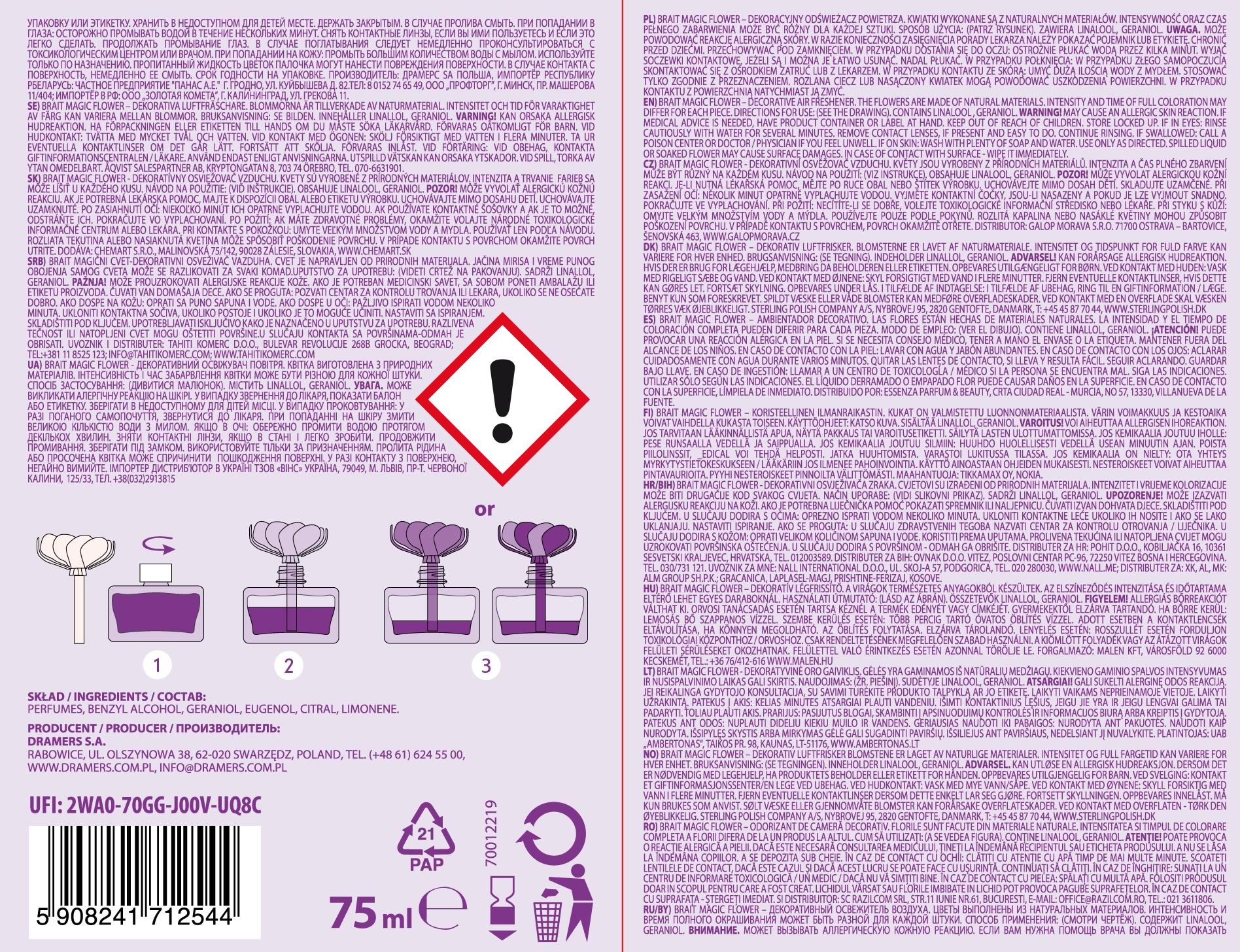Brait Magic Flower odświeżacz Lotus Flower 75ml