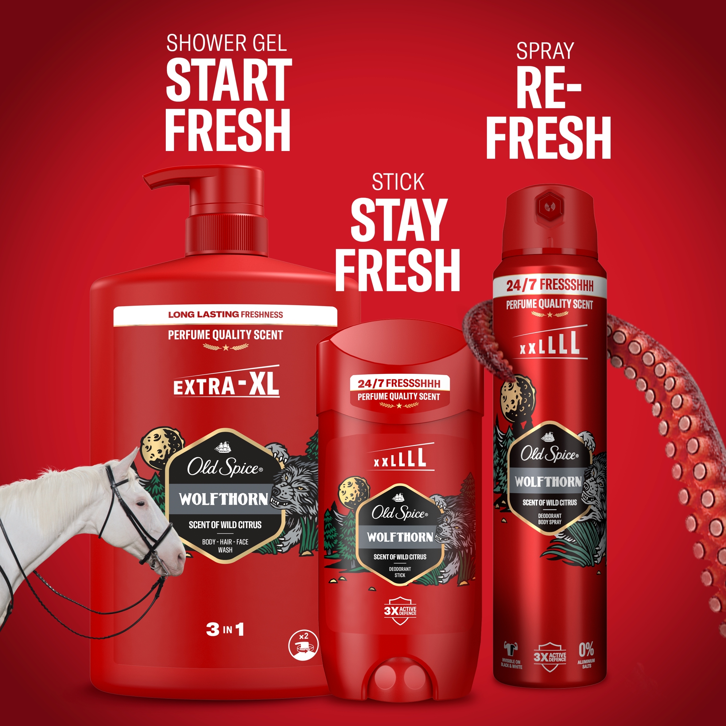 Old Spice Żel pod prysznic pompka 3w1 Wolfthorn 1L