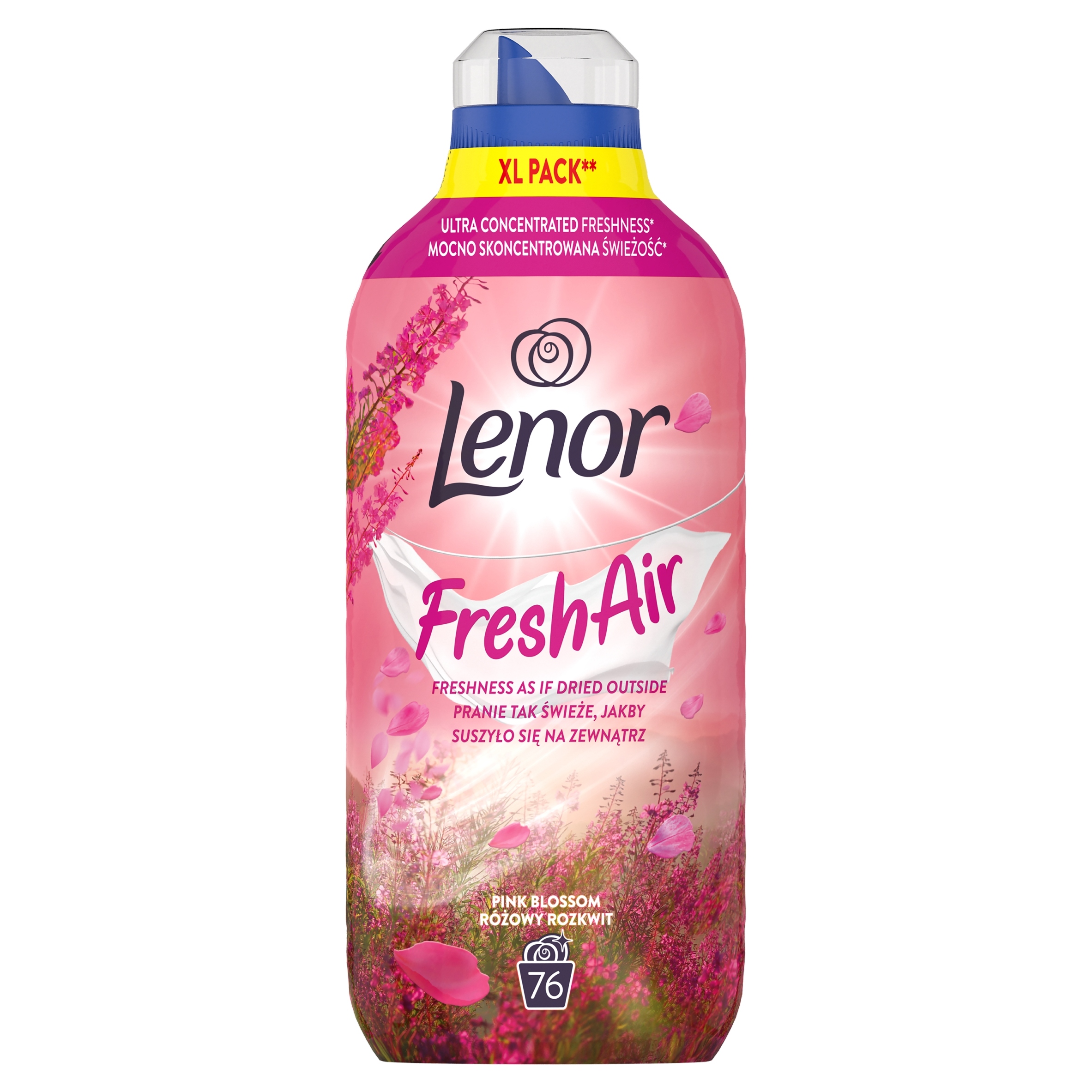 Płyn do płukania tkanin LENOR Fresh Air Pink Blossom, 76 prań