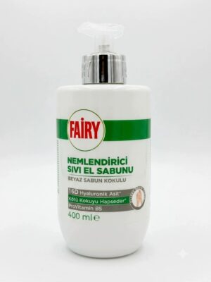 FAIRY MYDŁO W PŁYNIE BIAŁE MYDŁO 400 ML Z POMPKĄ NAWILŻAJĄCE DO RĄK