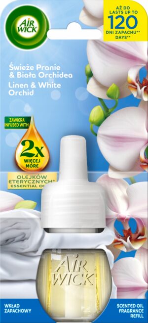 Air Wick Wkład Zapachowy do Odświeżacza Świeże Pranie Biała Orchidea 19ml