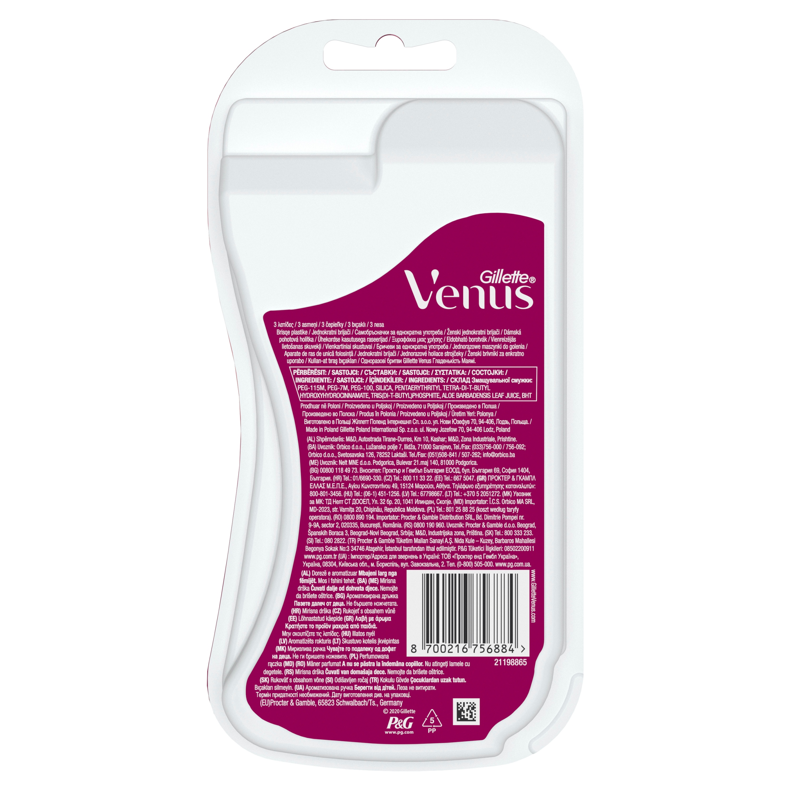 Maszynka jednorazowa Gillette Venus 3-ostrzowa dla kobiet