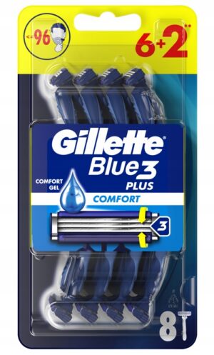 Maszynki jednorazowe do golenia Gillette Blue 3 Comfort Plus 8 sztuk