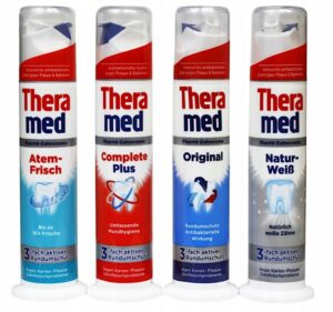 Theramed Zestaw Past do Zębów 4 x 100 ml z Dozownikiem