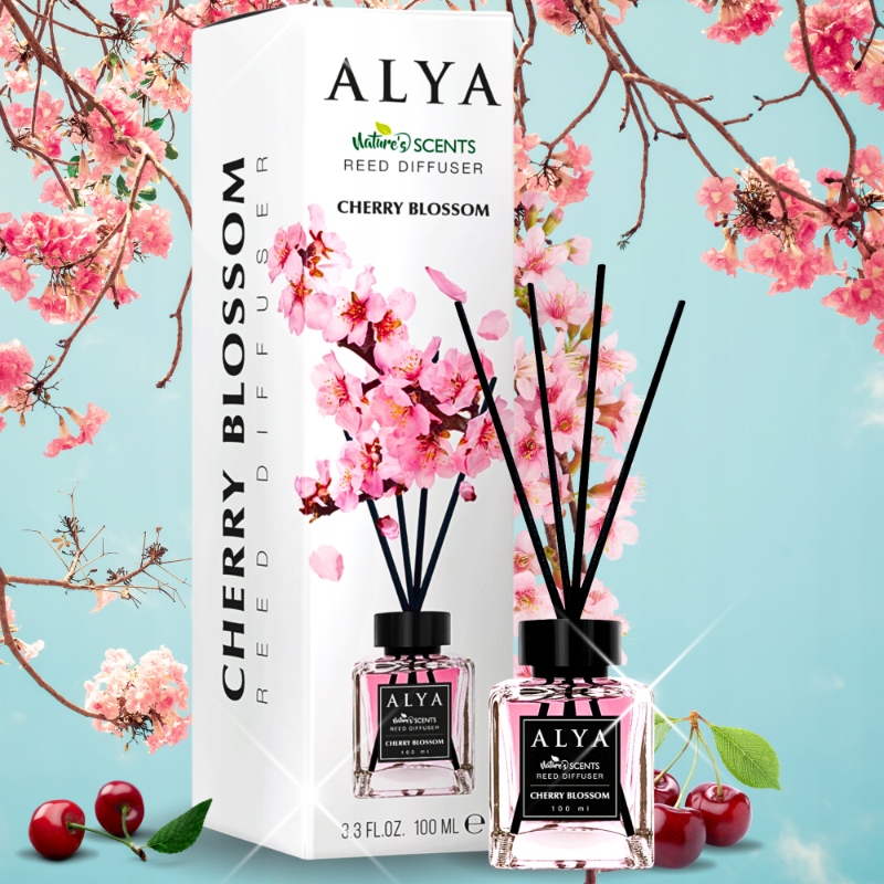 Alya Patyczki Zapachowe 3x100 ml Cherry Blossom Bergamot Patchouli Spa
