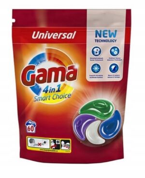 Gama Cleaning Power All in One Uniwersalne Kapsułki do Prania 60 Sztuk