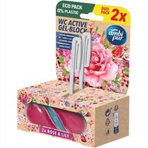 Zawieszka do WC AMBI PUR Rose & Lily Duo Pack 2x 45 g